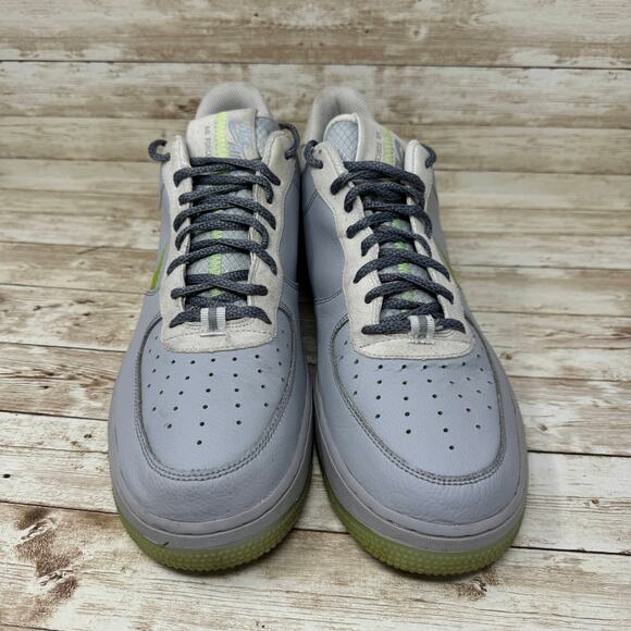 Nike Air Force 1 Low Volt Swoosh CD0888-002 Grey Low Top Sneakers Men's Size 12 - Picture 2 of 9